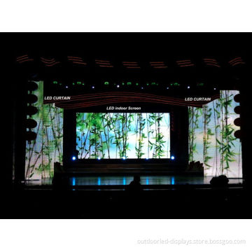 Super Slim P6.25 Flexible Led Video Screen , Indoor Rental Curtain Led Display Smd3528